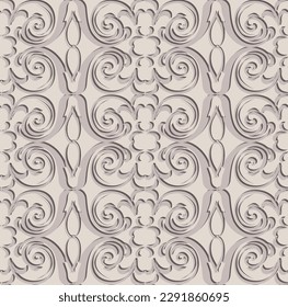 Seamless damask pattern. Endless pattern can be used for ceramic tile, wallpaper, linoleum, web page background 