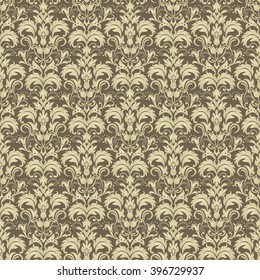 Seamless damask pattern. Endless pattern can be used for ceramic tile, wallpaper, linoleum, web page background.