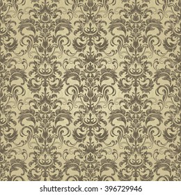 Seamless damask pattern. Endless pattern can be used for ceramic tile, wallpaper, linoleum, web page background.