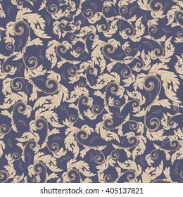 Seamless damask pattern. Endless pattern can be used for ceramic tile, wallpaper, linoleum, web page background.