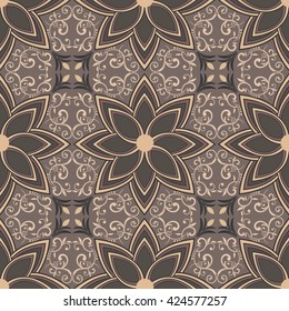 Seamless damask pattern. Endless pattern can be used for ceramic tile, wallpaper, linoleum, web page background