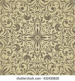 Seamless damask pattern. Endless pattern can be used for ceramic tile, wallpaper, linoleum, web page background.