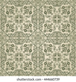 Seamless damask pattern. Endless pattern can be used for ceramic tile, wallpaper, linoleum, textile, invitation card, web page background.