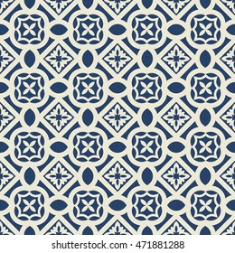 Seamless damask pattern. Endless pattern can be used for ceramic tile, wallpaper, linoleum, stained-glass window, web page background.