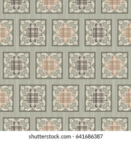 Seamless damask pattern. Endless pattern can be used for ceramic tile, wallpaper, web page background.