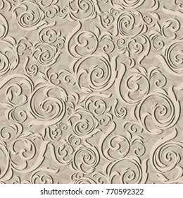 Seamless damask pattern. Endless pattern can be used for ceramic tile, wallpaper, linoleum, web page background

