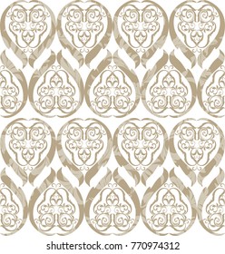 Seamless damask pattern. Endless pattern can be used for ceramic tile, wallpaper, linoleum, web page background 

