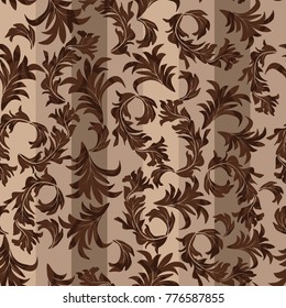 Seamless damask pattern. Endless pattern can be used for ceramic tile, wallpaper, linoleum, web page background 
