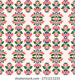 Patrón de Damasco sin costuras. Patrón de flores sin fisuras. Fondo de patrón floral étnico de Antiguas. Elegante boho textil, Fondo de pantalla, y diseño de impresión de tela, suelo de baldosas, papel de embalaje