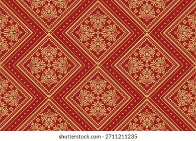 Seamless Damask Pattern. Seamless Flower pattern. Vintage ethnic floral pattern background. Elegant boho textile, wallpaper, and fabric print design, Tiled floor, Wrapping paper