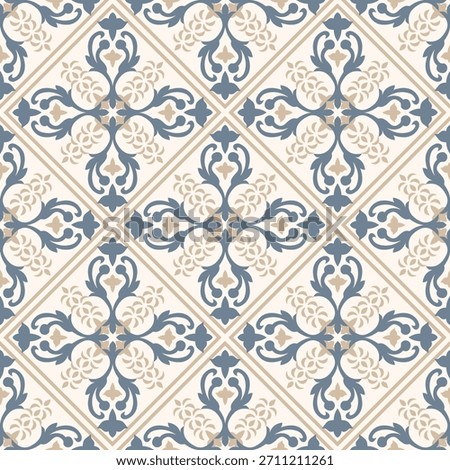 Seamless Damask Pattern. Seamless Flower pattern. Vintage ethnic floral pattern background. Elegant boho textile, wallpaper, and fabric print design, Tiled floor, Wrapping paper