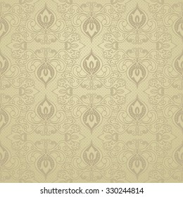 seamless damask pattern in gold