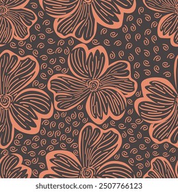 Seamless damask pattern, green and blue classic wallpaper. Ornamental border. Vector seamless pattern.