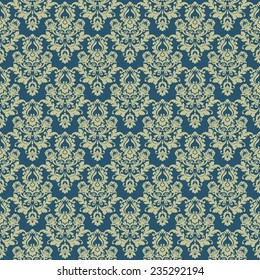 Seamless damask pattern. Ornamental background with pattern