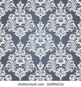 Seamless damask pattern. Ornamental background with pattern