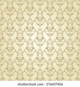 Seamless damask pattern. Ornamental background with lace pattern