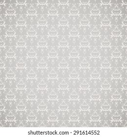Seamless damask pattern. Ornamental background with lace pattern