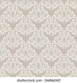 Seamless damask pattern. Ornamental vintage background with elegant lace pattern