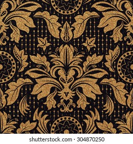 Seamless damask pattern. Ornamental wallpaper