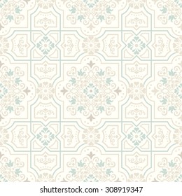 seamless damask pattern in pastel color