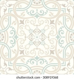 seamless damask pattern in pastel color