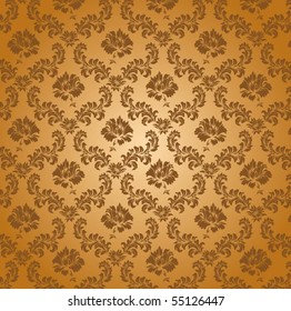 seamless damask pattern, vector