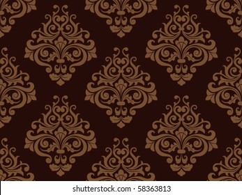 Patrón de Damask sin inconvenientes - Vector