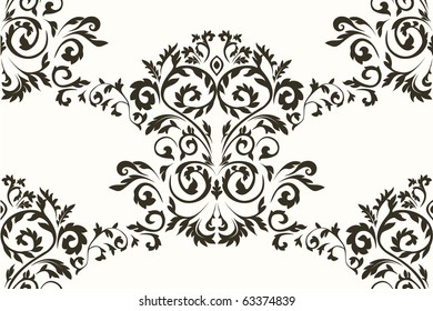 Seamless damask pattern. Vector