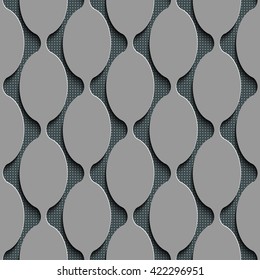Seamless Damask Pattern. Vector Gray Background
