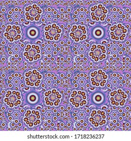 Seamless damask pattern. Vector illustration. Vintage ornamental background with victorian pattern in purple, blue and violet colors.