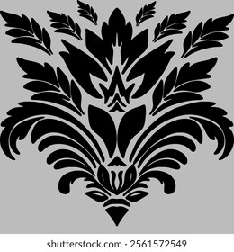 Seamless damask pattern. Vector illustration. Can be used for wallpaper, pattern fills, web page background, surface textures. Seamless oriental pattern in the style of baroque.