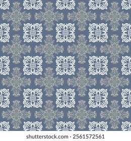 Seamless damask pattern. Vector illustration. Can be used for wallpaper, pattern fills, web page background, surface textures. Seamless oriental pattern in the style of baroque.