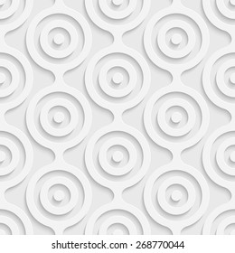 Seamless Damask Pattern. Vector Soft Background. Regular White Texture