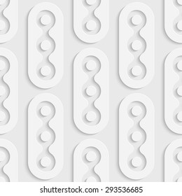 Seamless Damask Pattern. Vector Soft Background. Regular White Texture