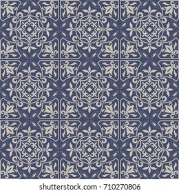 Seamless damask pattern. Seamless victorian wallpaper. Islam, Arabic, Indian, ottoman motifs.  Vintage ornament for wallpaper, ceramic tile, printing on the packaging paper, textiles. Vector