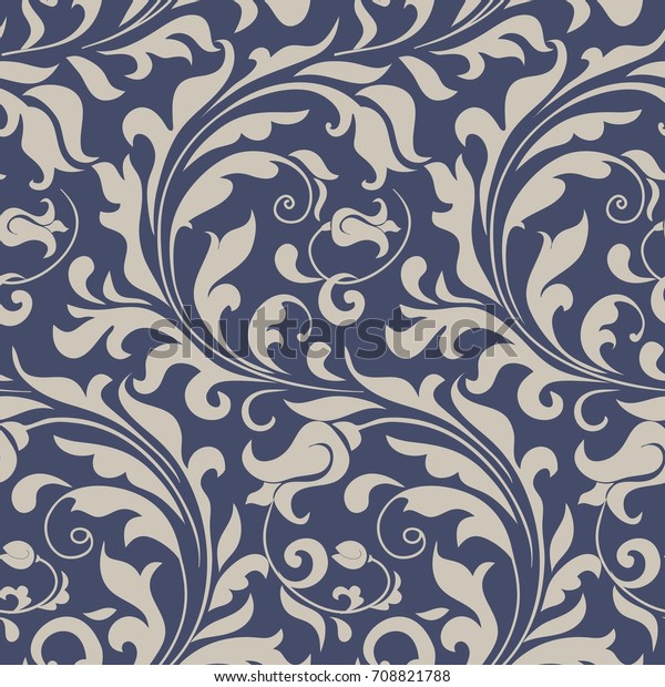 Seamless Damask Pattern Seamless Victorian Wallpaper Stock Vector ...