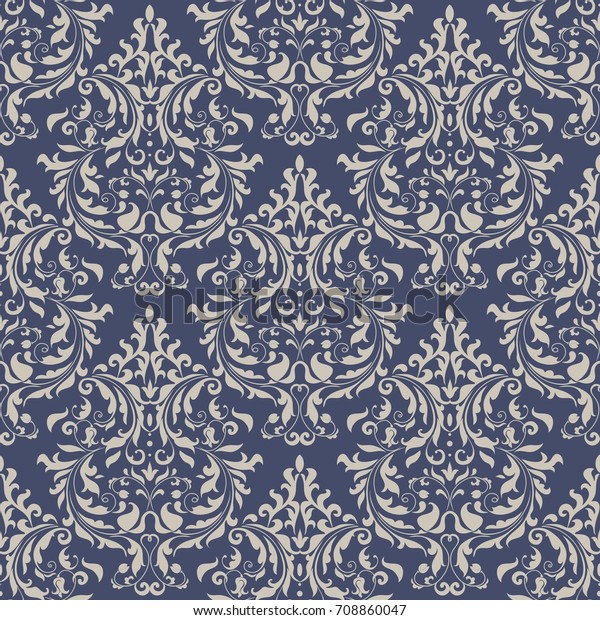 Seamless Damask Pattern Seamless Victorian Wallpaper Stock Vector ...