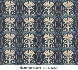 seamless damask pattern. Vintage ornament. Use for wallpaper, printing on the packaging paper, textiles. 