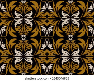 seamless damask pattern. Vintage ornament. Use for wallpaper, printing on the packaging paper, textiles. 