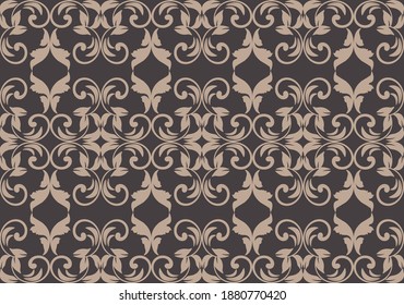 seamless damask pattern. Vintage ornament. Use for wallpaper, printing on the packaging paper, textiles.