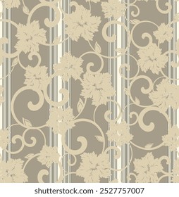 seamless damask pattern. Vintage ornament. Use for wallpaper, printing on the packaging paper, textiles. 