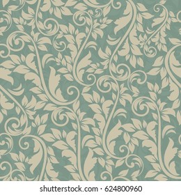 seamless damask pattern. Vintage ornament. Use for wallpaper, printing on the packaging paper, textiles, tile.