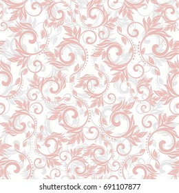seamless damask pattern. Vintage ornament. Use for wallpaper, printing on the packaging paper, textiles. 