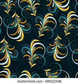 seamless damask pattern. Vintage ornament. Use for wallpaper, printing on the packaging paper, textiles. 