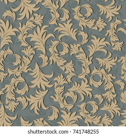 seamless damask pattern. Vintage ornament. Use for wallpaper, printing on the packaging paper, textiles.