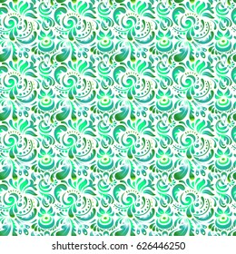 Seamless damask pattern. Vintage ornamental background with victorian pattern. Vector illustration.