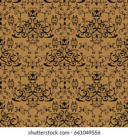 Seamless damask pattern. Vintage style.
