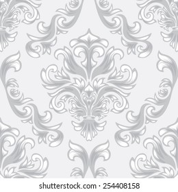 Seamless Damask pattern wallpaper decoration texture fabric vintage baroque repeat