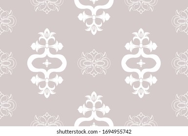 Seamless damask pattern wallpaper. Vintage decor in Victorian surface style