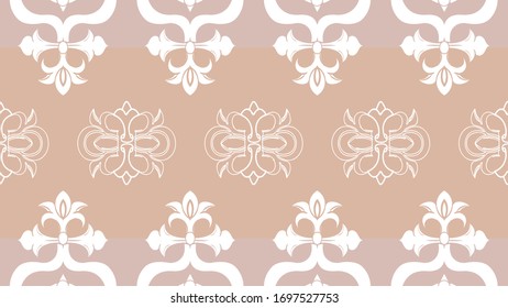 Seamless damask pattern wallpaper. Vintage decor in Victorian surface style